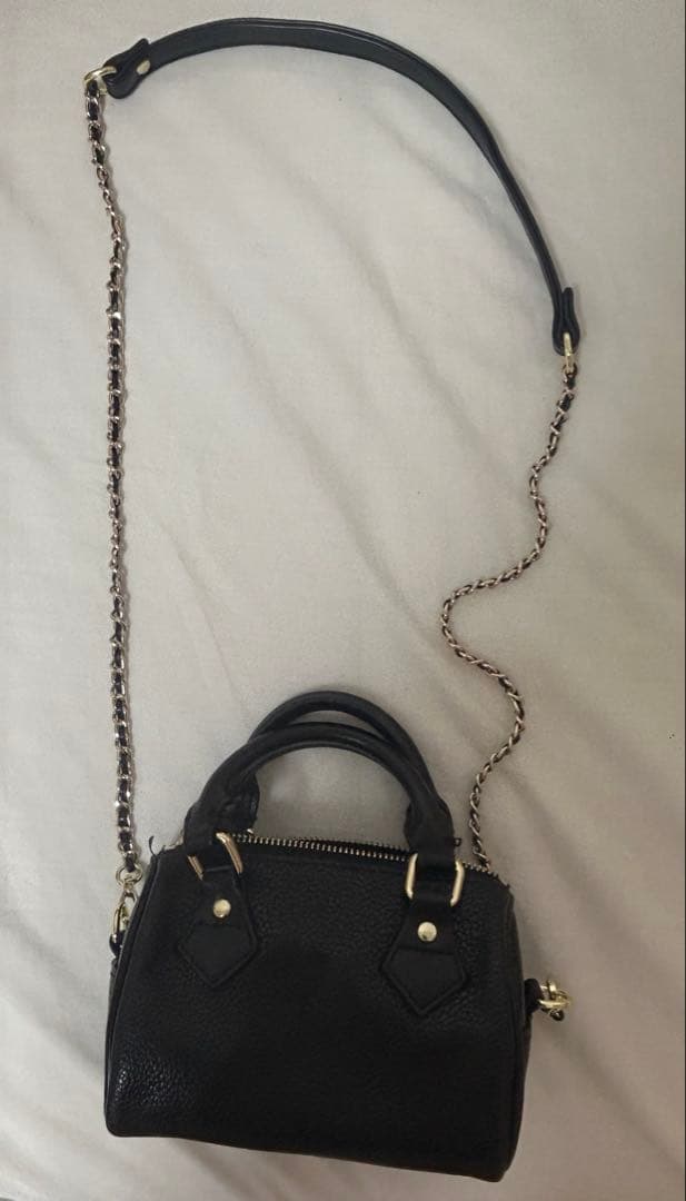 DIANTE ミニボストンショルダーバッグ ブラック