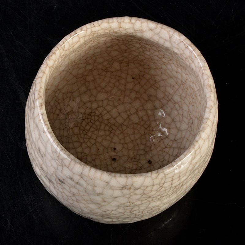 茶道具　瀬戸焼　志野焼　窯神焼　加藤春武作　絵志野茶碗　時代箱　N　6689