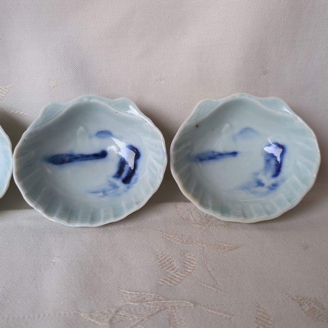 古伊万里 染付 豆皿 4個 蛤型