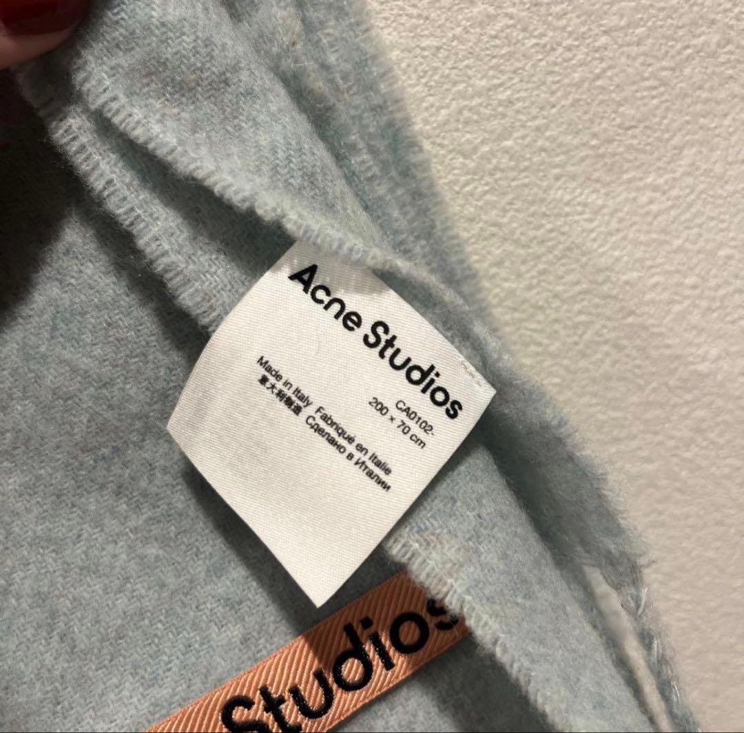 Acne Studios ライトグレー(水色) マフラー 200x70cm