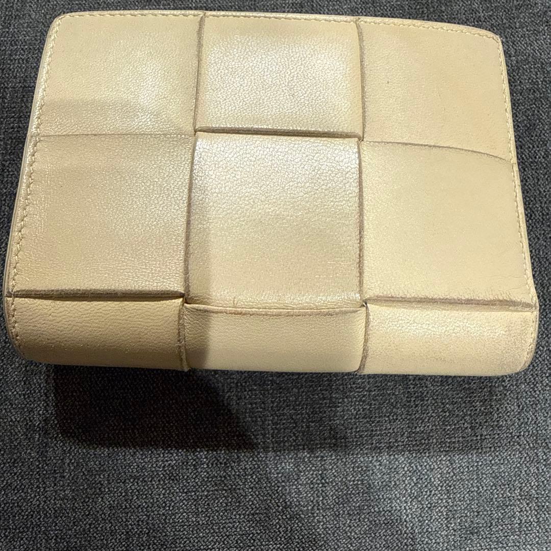 ボッテガヴェネタ マキシイントレチャート レザー 財布 ベージュ
