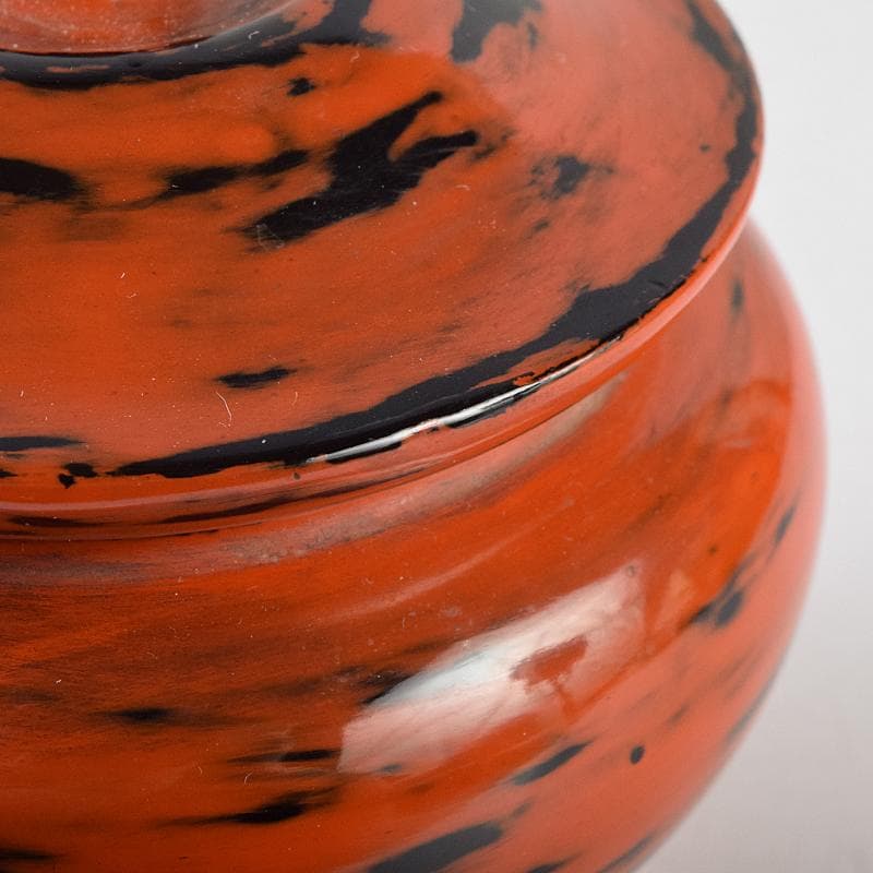 専用　茶道具　青紫園造　根来塗　正倉院御物薬壷形　茶入　共箱　M　R9456