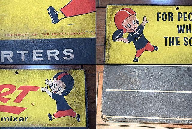 1960’s SQUIRT スクワート ビンテージ 両面 看板 スコアボード