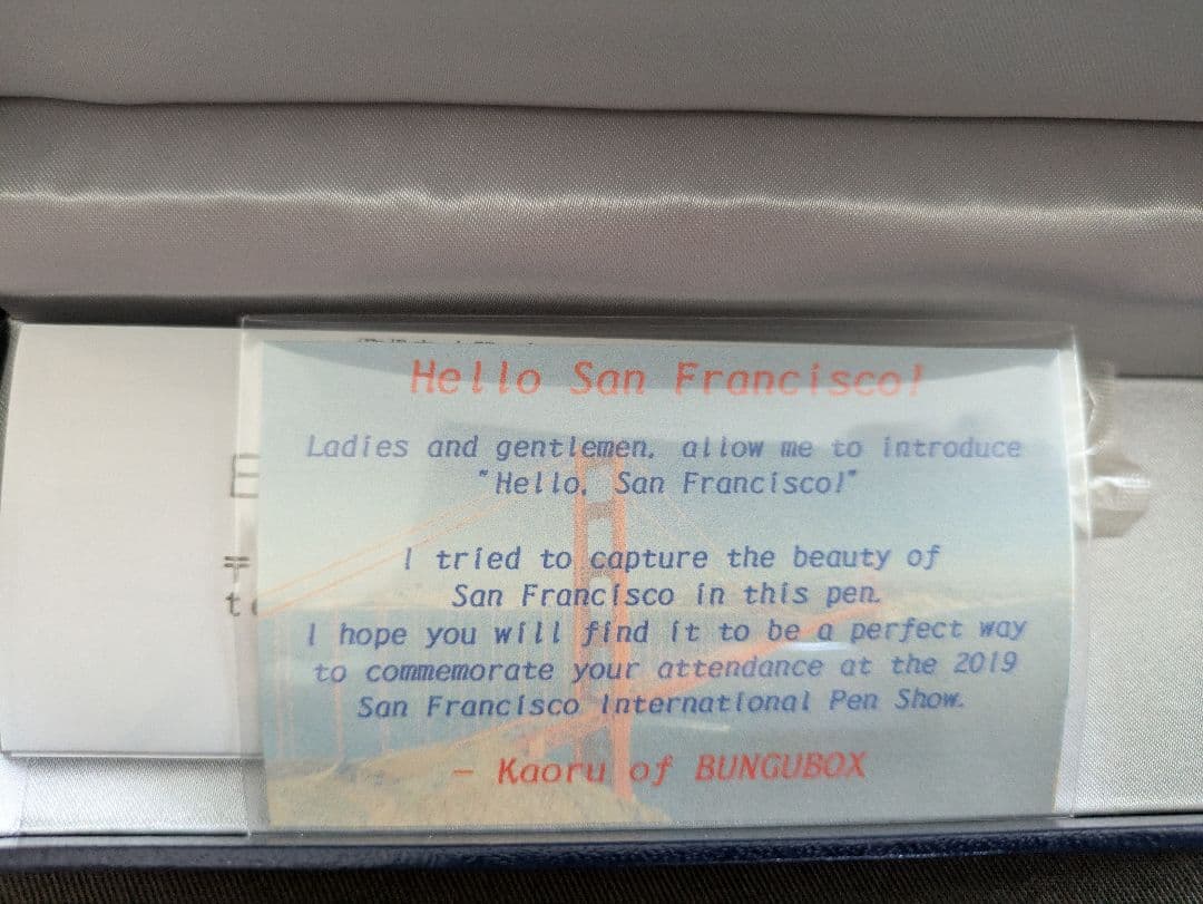 BUNGUBOX Hello San Francisco 万年筆ミュージックMS