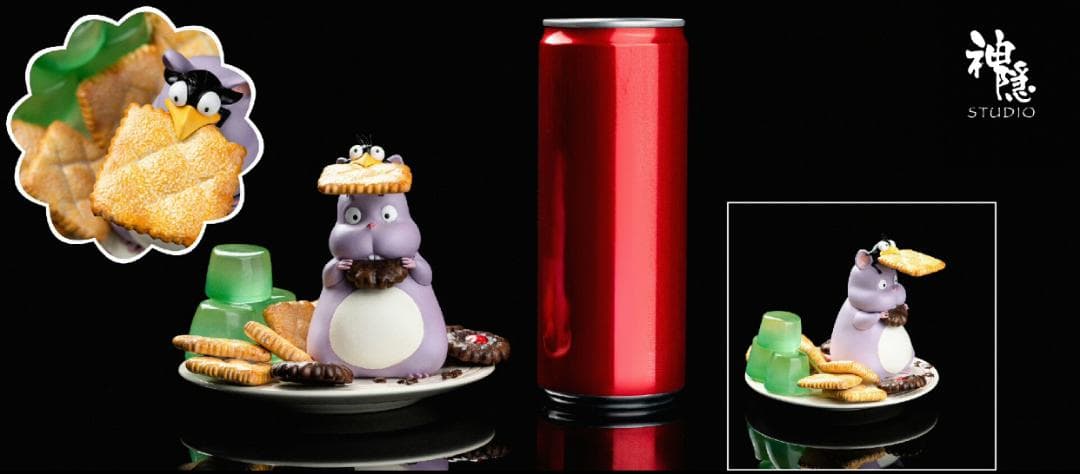 千と千尋の神隠し 銭婆の家でのお茶会 樹脂 彫刻 フィギュア