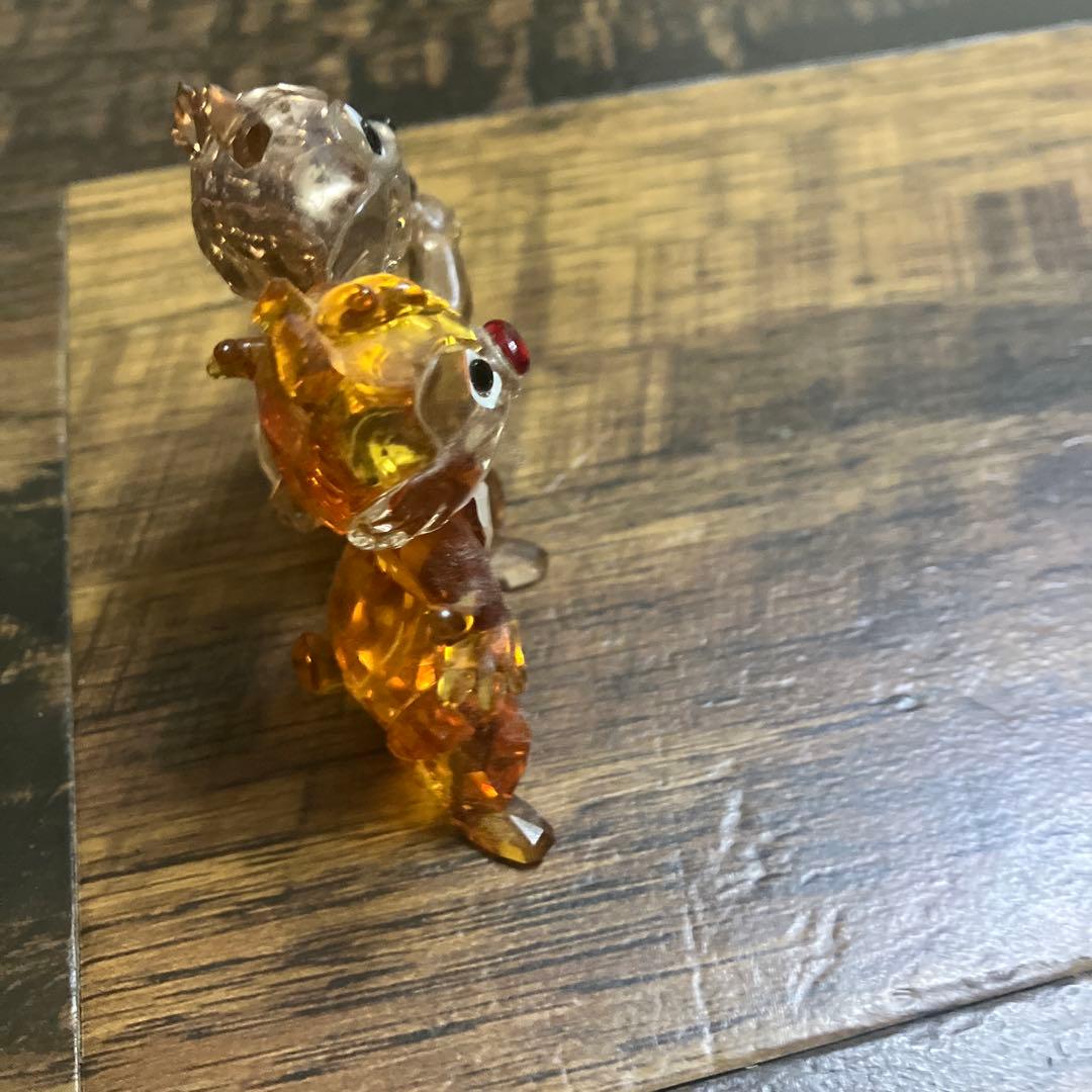 SWAROVSKI Disneyチップとデール ガラスフィギュア