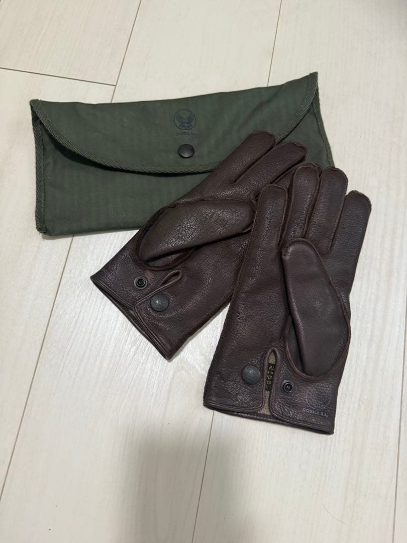 rusakun　DOUBLE RL ブラウン　レザー手袋 Sサイズ