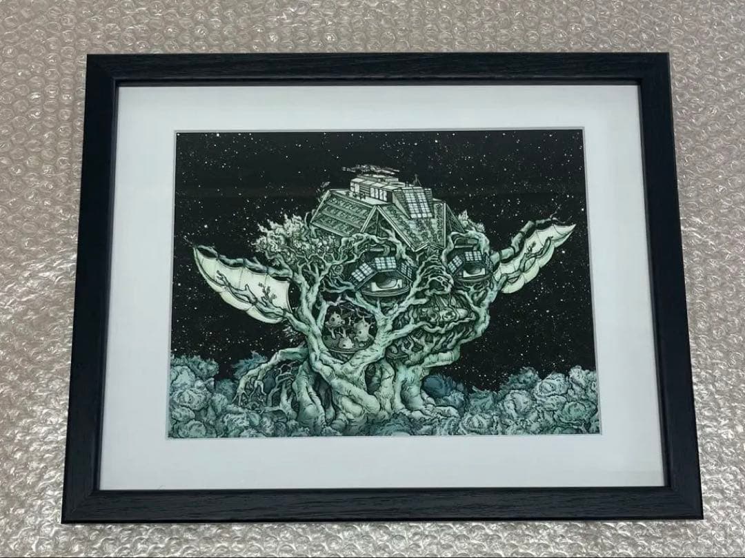 スターウォーズ ヨーダ 版画 額装済 STAR WARS マンダロリアン