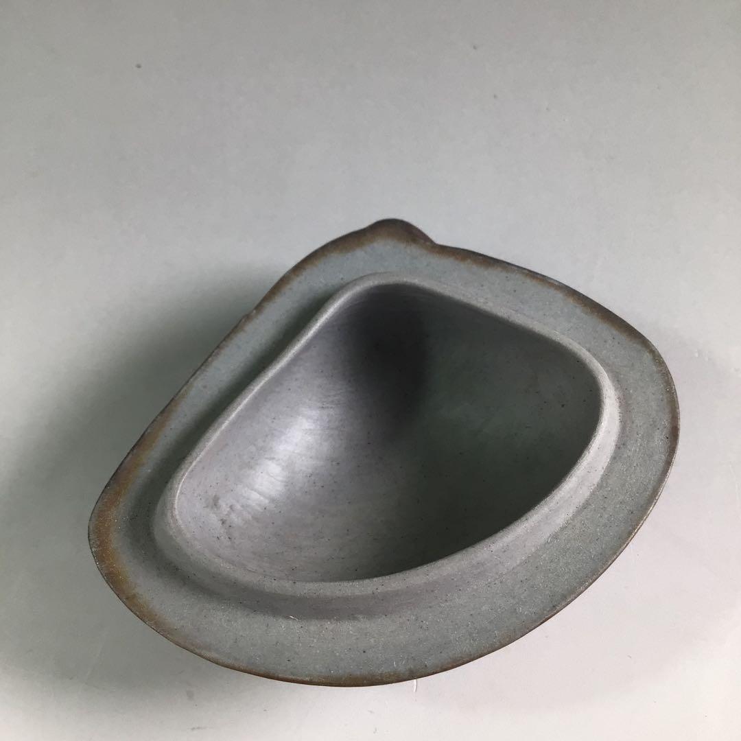 Ｐ８３５　香合　『備前焼』『木村陶峰造』『蛤香合』　共箱　茶道具