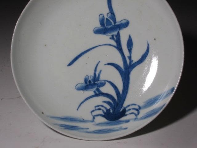 ★　六代　今右衛門　菖蒲絵皿　十三代今右衛門極めがございます★x437