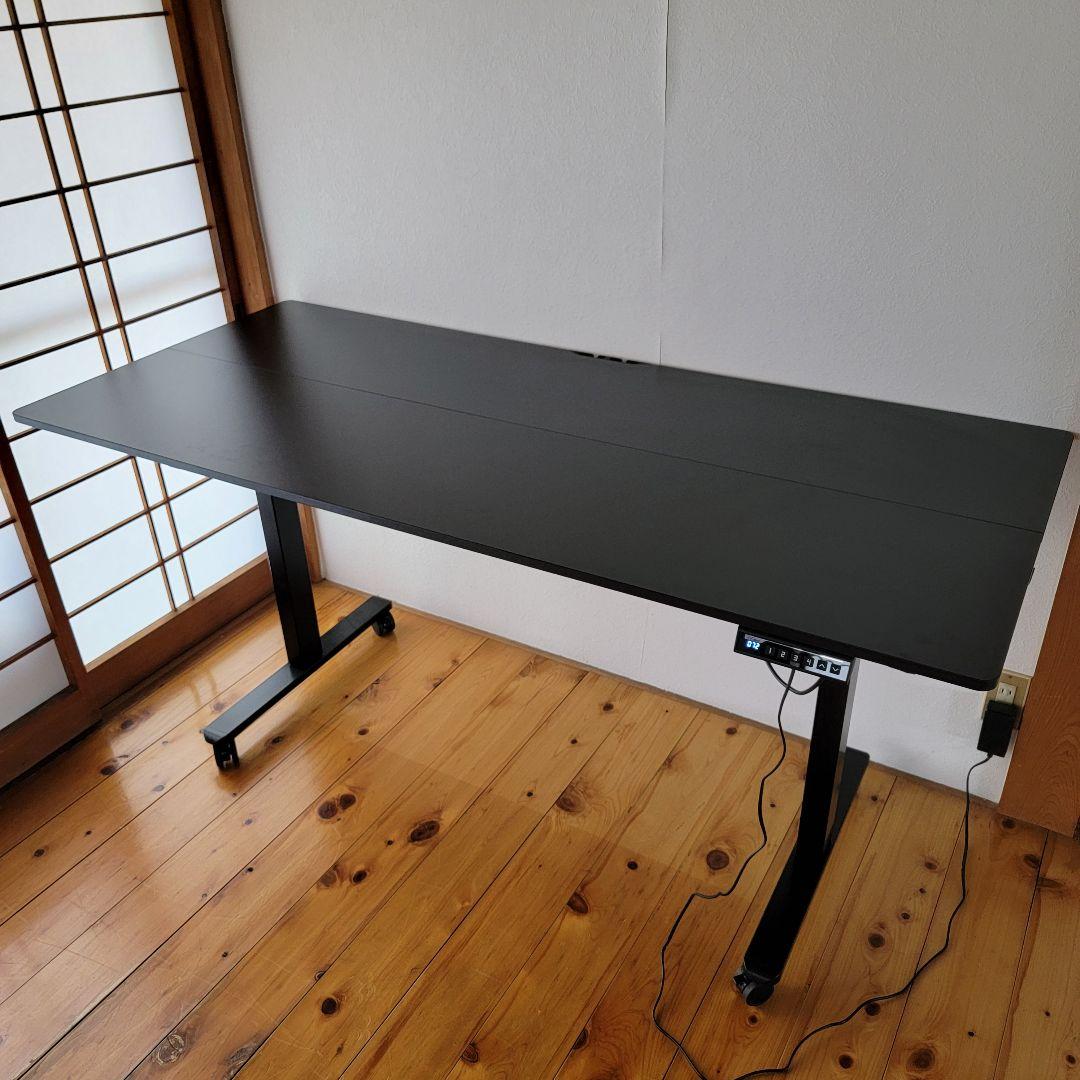 電動テーブル 昇降デスク 幅160cm 高さ76.5cm～122cmワークデスク