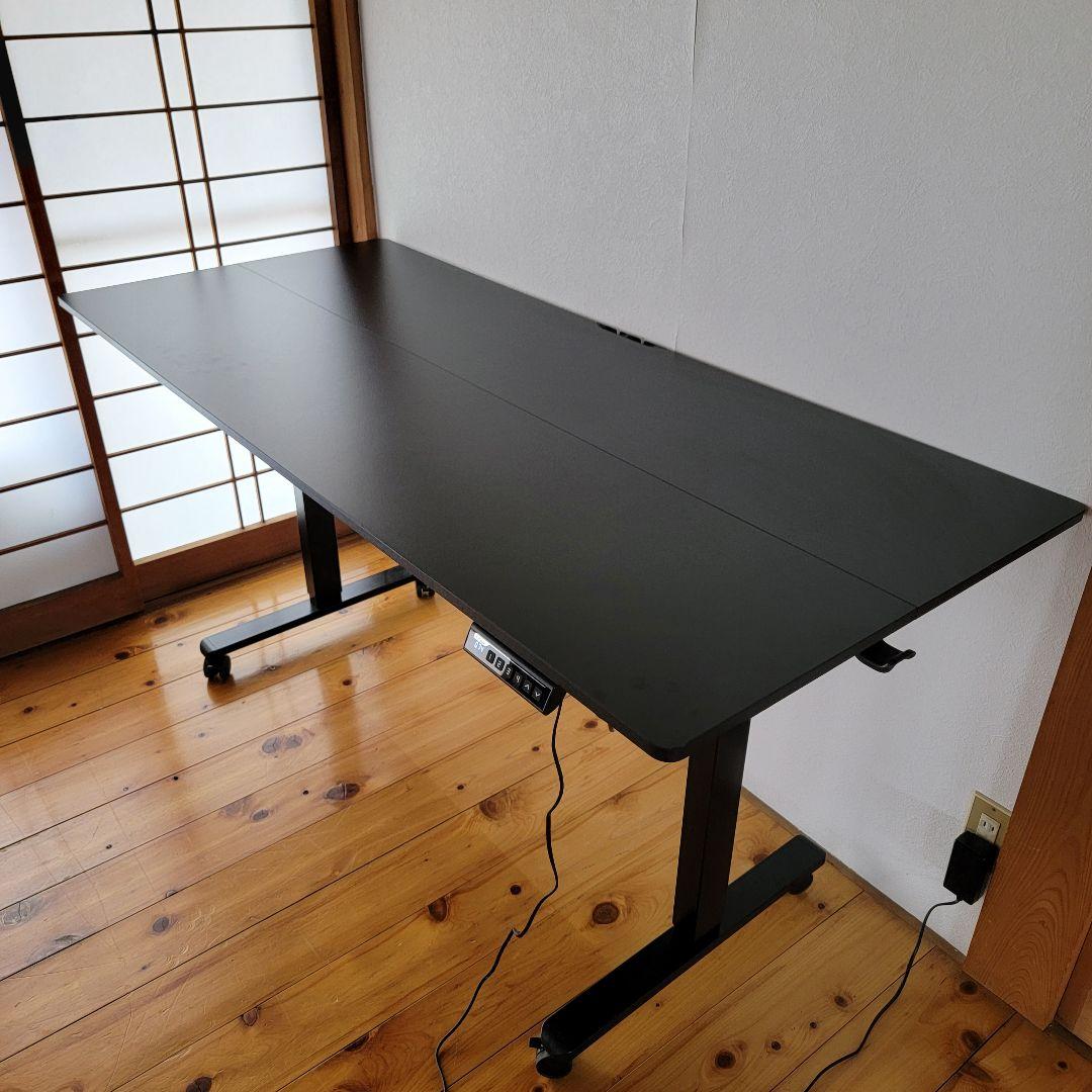 電動テーブル 昇降デスク 幅160cm 高さ76.5cm～122cmワークデスク