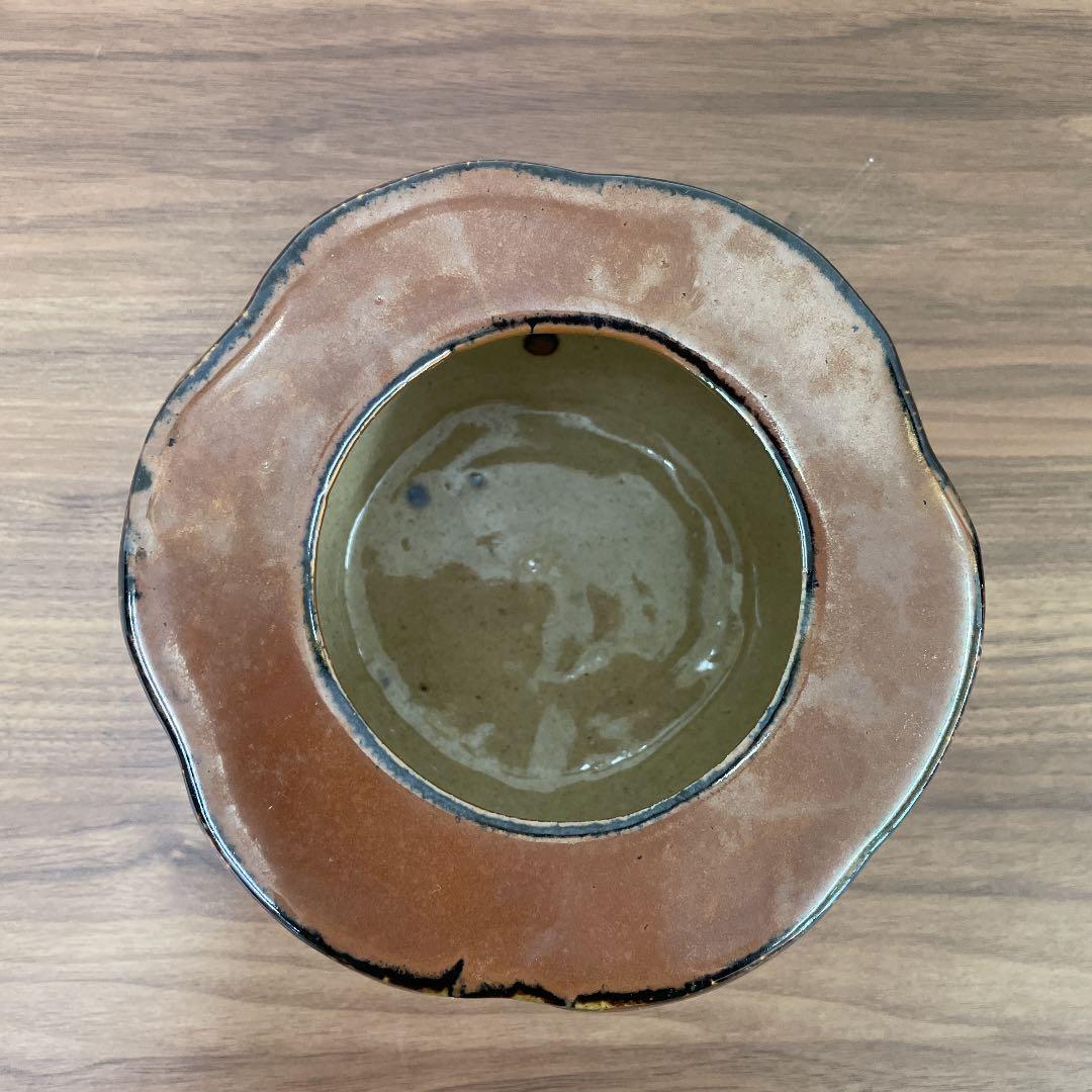 【人間国宝】島岡達三 赤繪灰皿