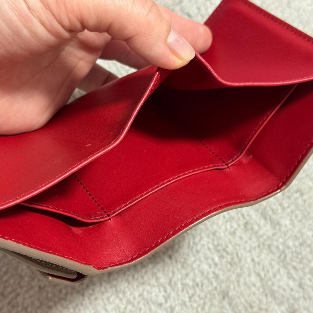 PRADA　 サフィアーノレザー 三つ折り財布 ピンクベージュ