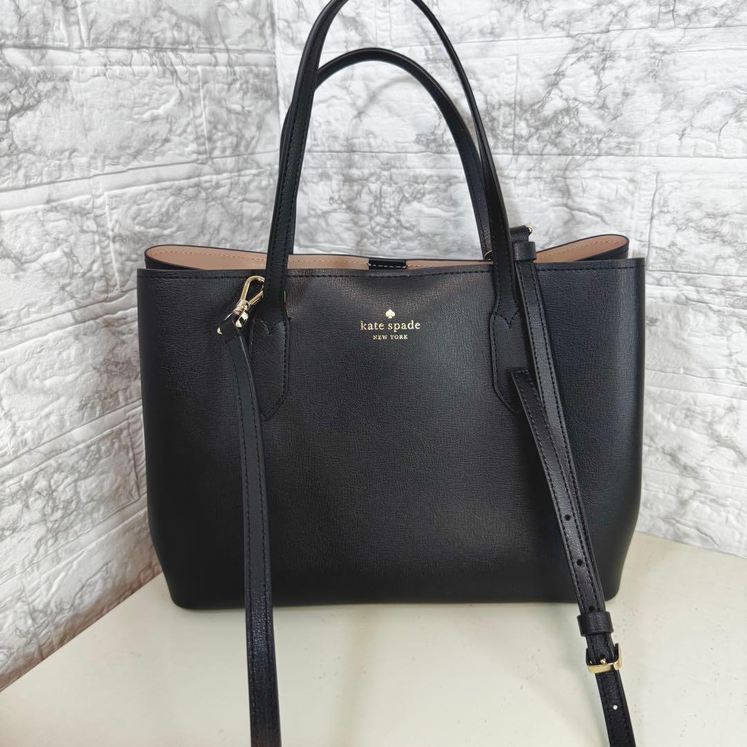 【極美品】　ケートスペード　トートバッグ　ショルダーバッグ　2way レザー　黒