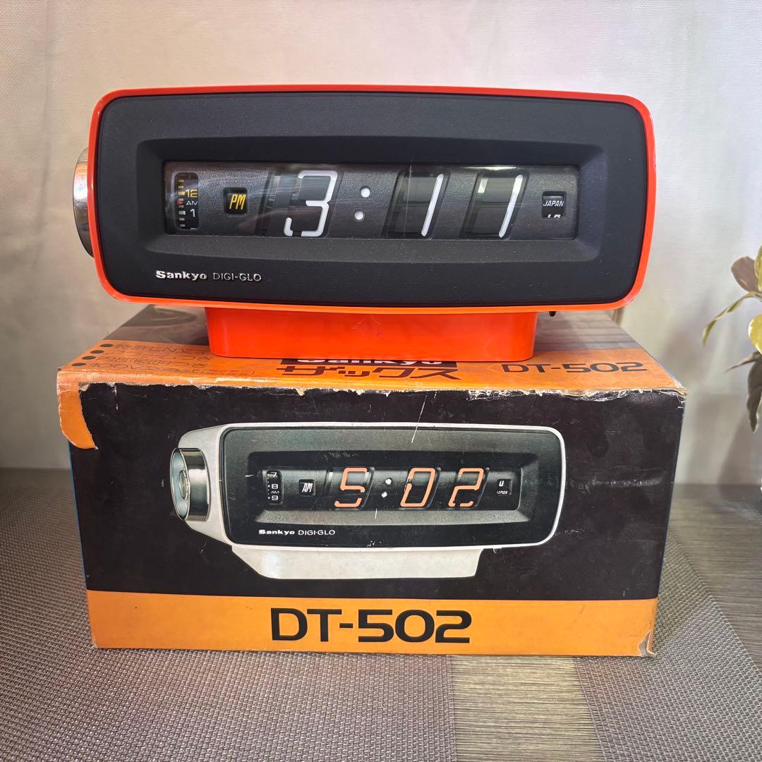 パタパタ時計 三協精機 SANKYO ザックス DT-502 通電 昭和レトロ