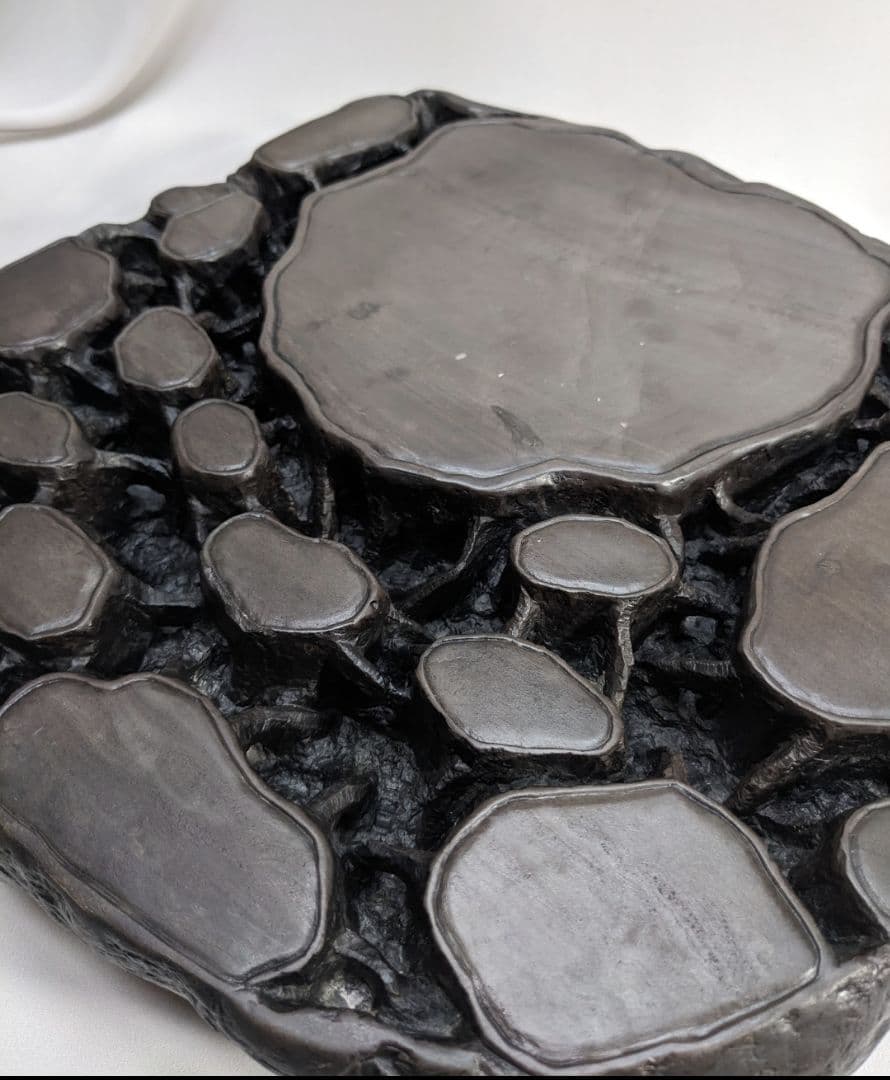 中国端渓硯　超特大硯　石紋　石斑　鋒鋩（ほうぼう）　馬肝色　骨董　書道具　希少品