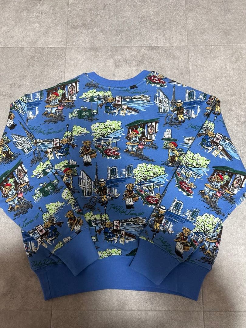 【新品】ポロラルフローレン　ポロベア ブルー トレーナー パリ