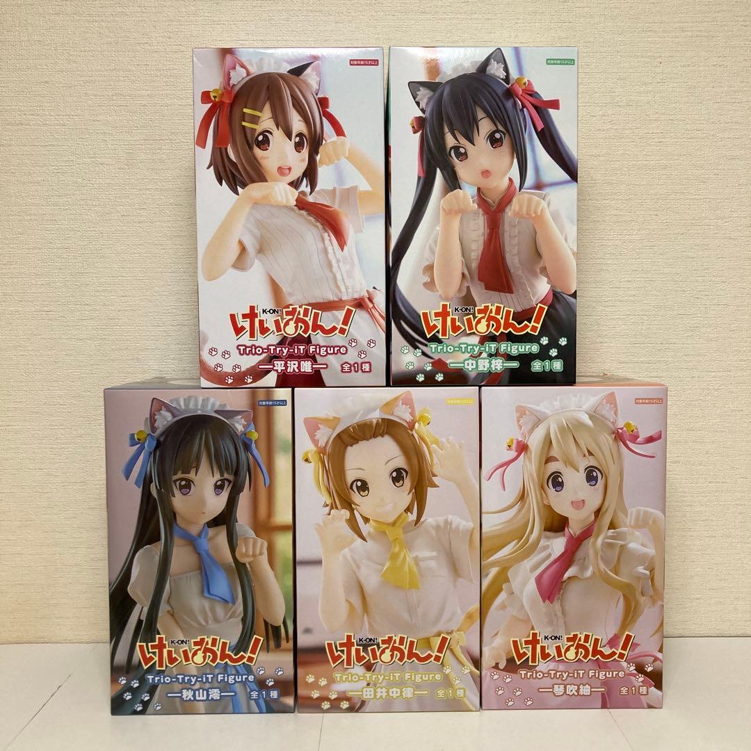 【未開封】けいおん!Trio-Try-iT Figure 唯・梓・澪・律・紬