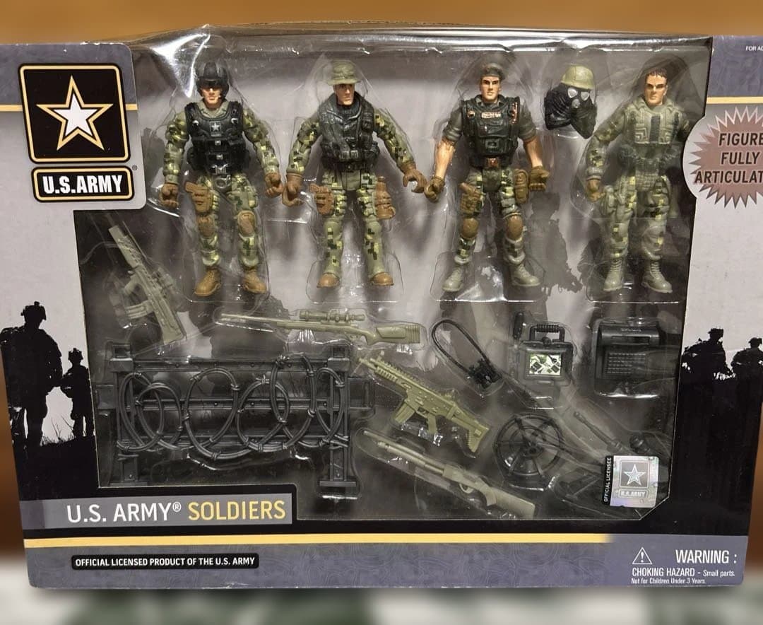 ミリタリー・アメリカ陸軍兵士 4体パック フル可動フィギュア