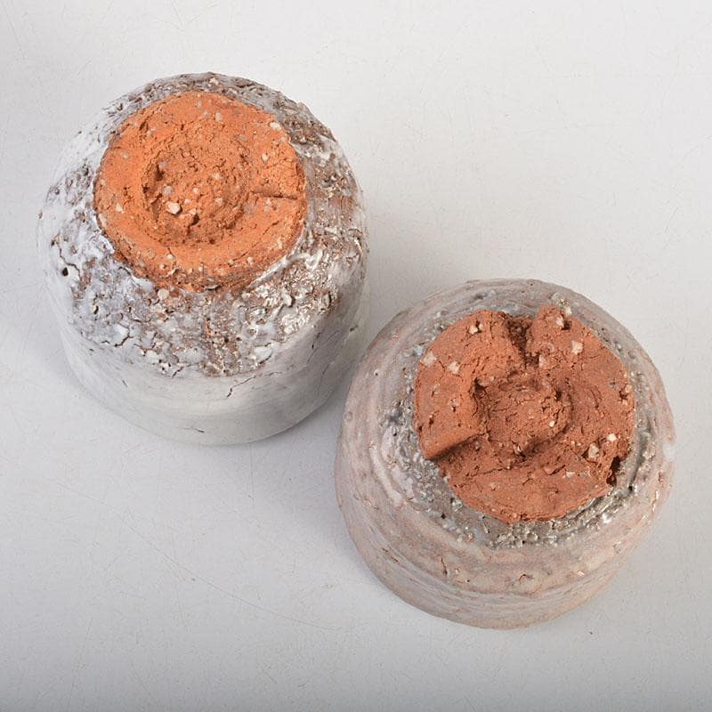 萩焼　田中講平作　湯呑　共箱　2点まとめて　C　6820