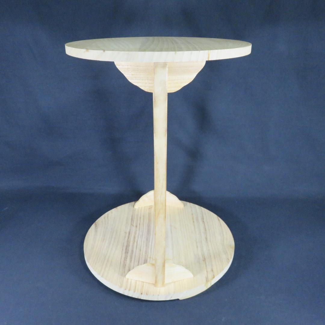 桐丸卓 紙箱 円卓 組み立て 茶道具 木製