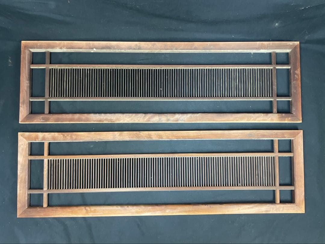 古民家 組子細工 木製欄間 横×縦×厚み 約120×37×3cm建具 DIY