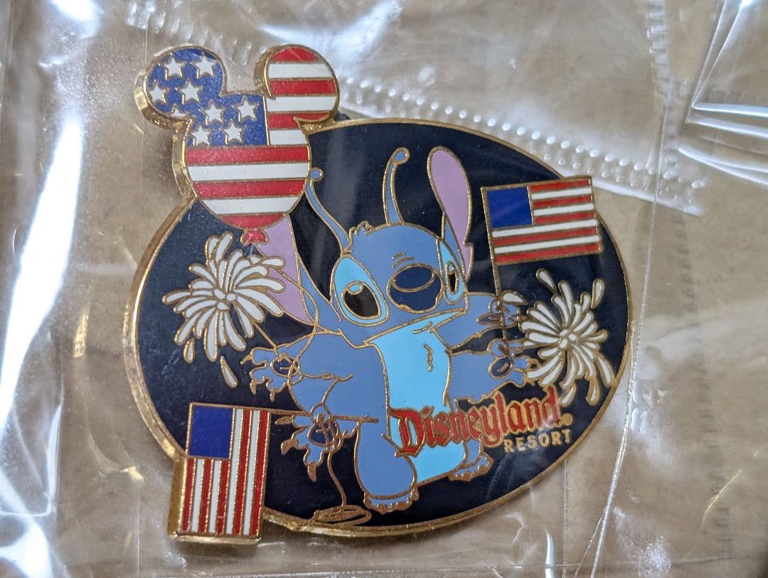 DLR　カリフォルニアディズニーランド　スティッチ　ピンバッジ　アテネ　セット