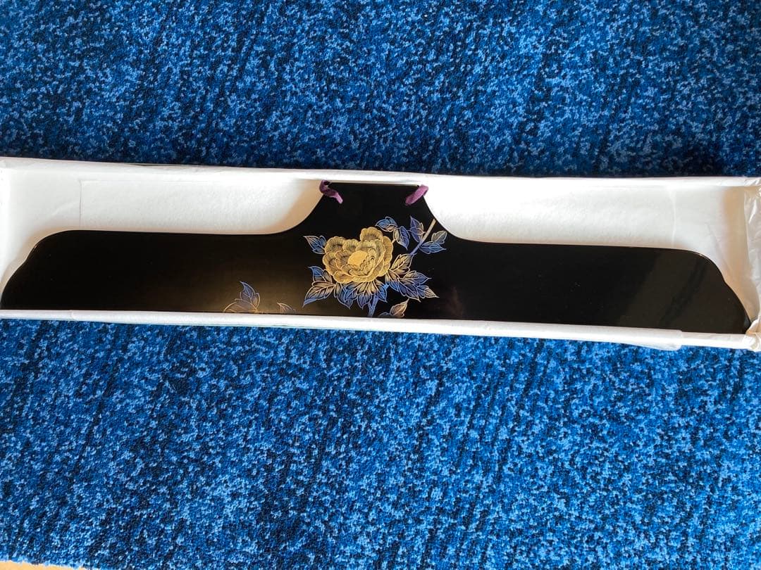 川連漆器　衣紋掛け　着物ハンガー　黒　うるし塗装　天然木　約80㎝