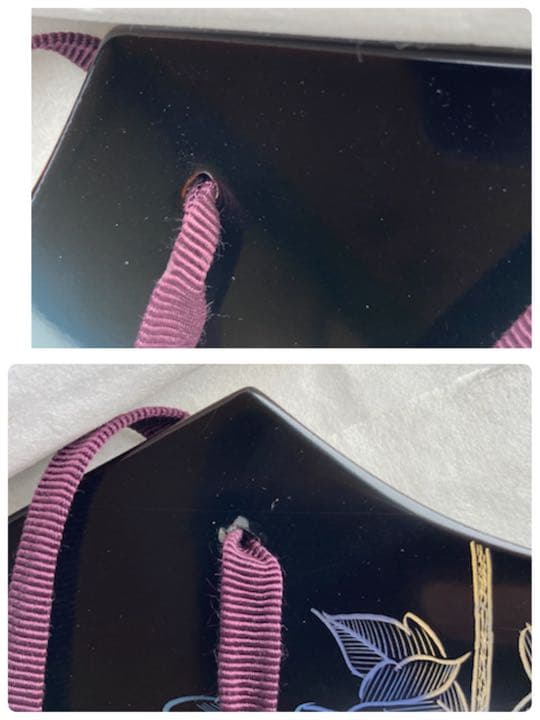 川連漆器　衣紋掛け　着物ハンガー　黒　うるし塗装　天然木　約80㎝