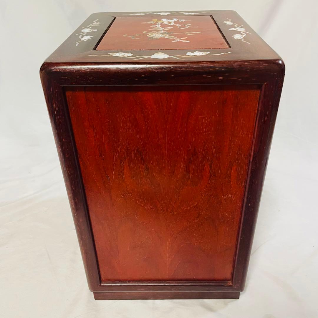 螺鈿家具 螺鈿細工 唐木 引き出し 五段 チェスト