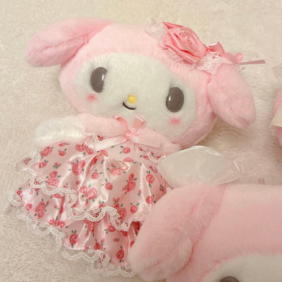 レディマイメロディ　マスコットホルダー　ホワイト　ピンク　ライトイエロー　3体