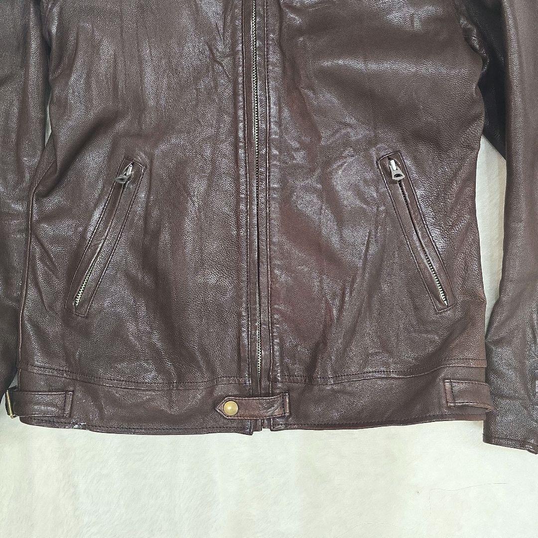 R .NEWBOLD リアルレザー シングルライダースジャケット