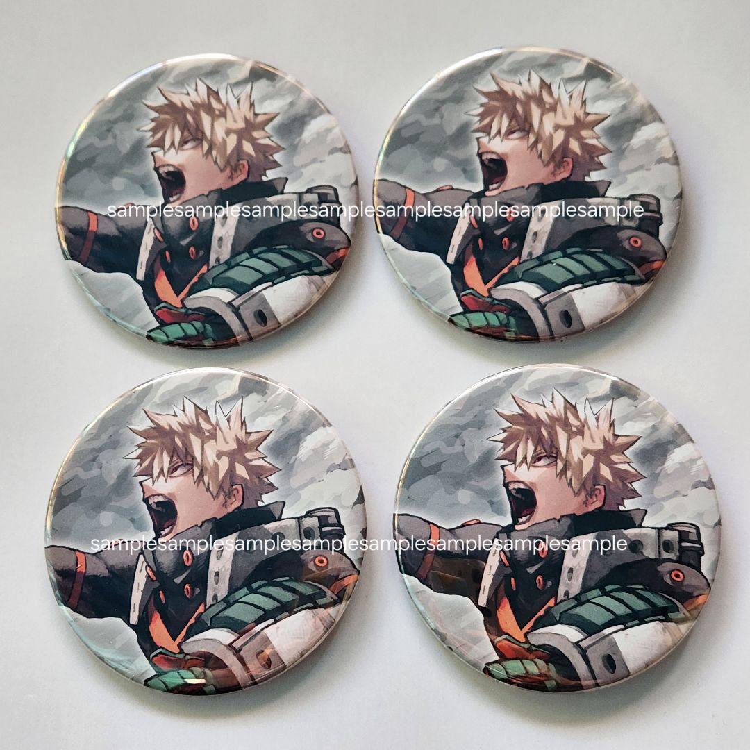 【 爆豪 】 僕のヒーローアカデミア 原画展 缶バッジ 4個