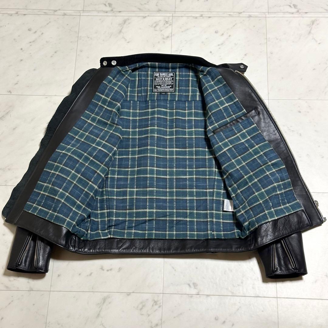 美品 ヒステリックグラマー RAZOR BLADE LOGO ワッペンライダース