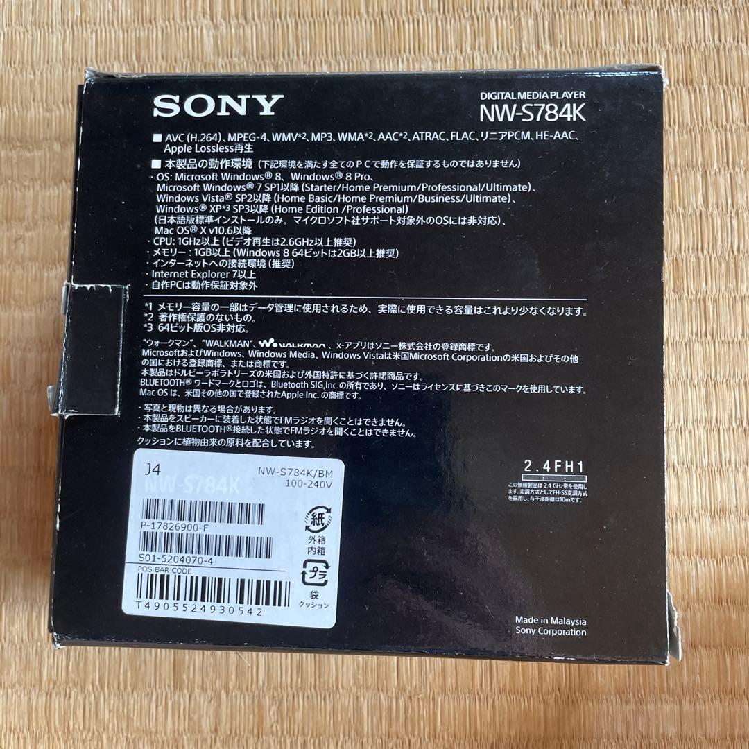 SONY NW-S784K ウォークマン 黒