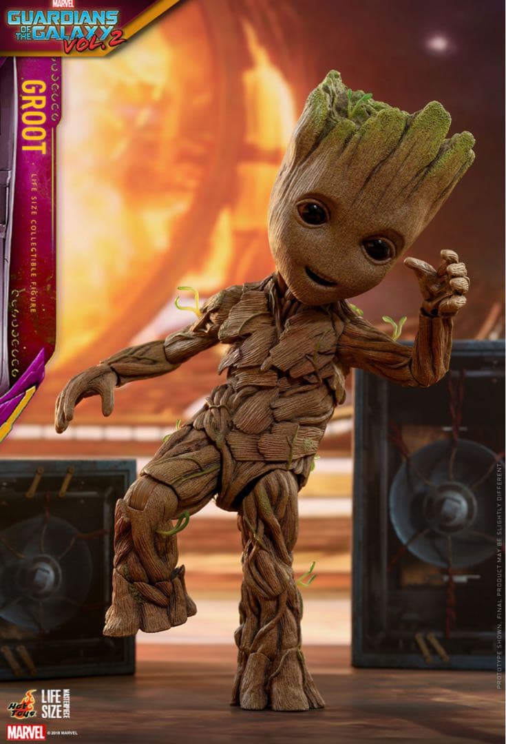 １／１スケールフィギュア　ベビー・グルート（シンプル版）　マーベル　ホットトイズ