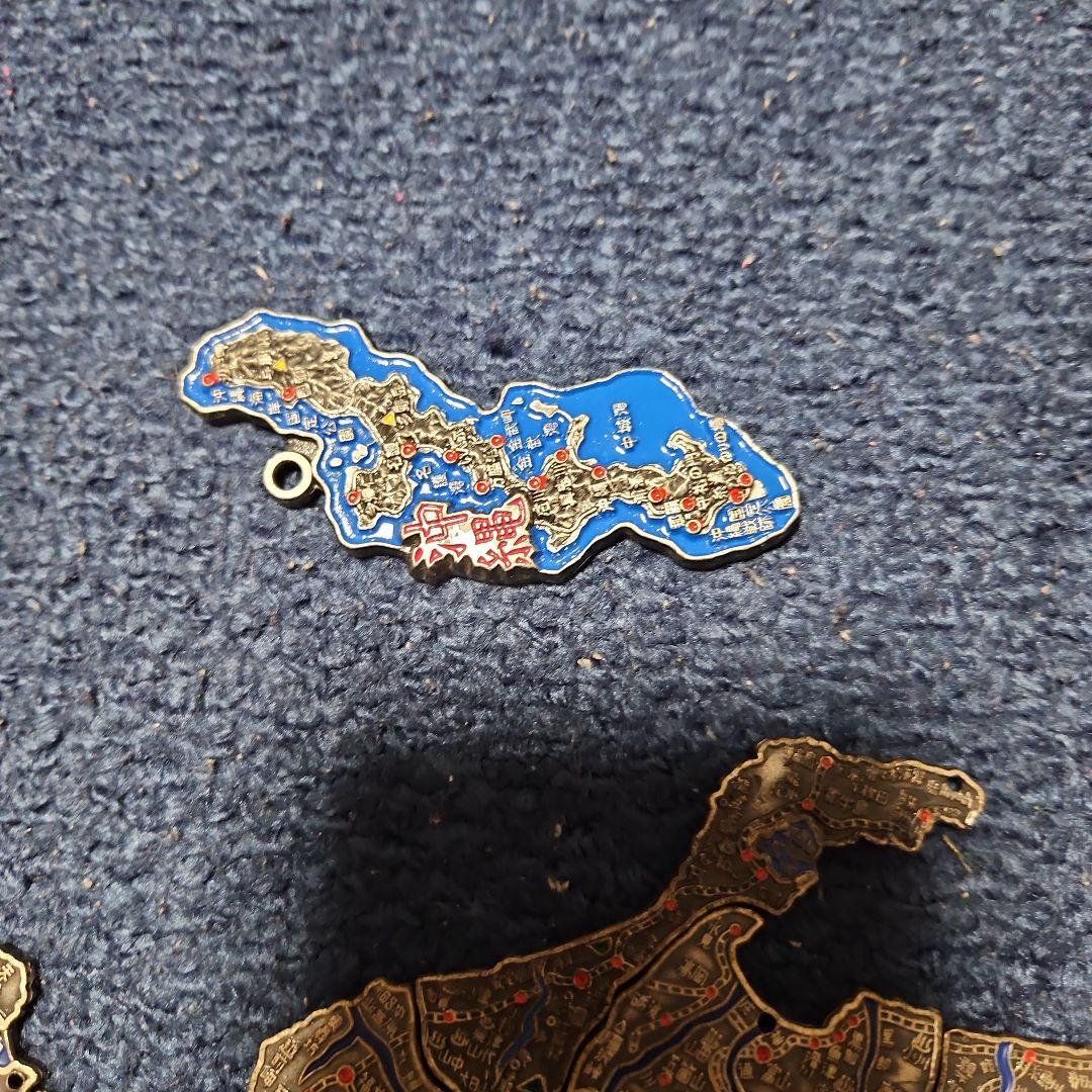 日本全国コンプリート　地図キーホルダー　希少