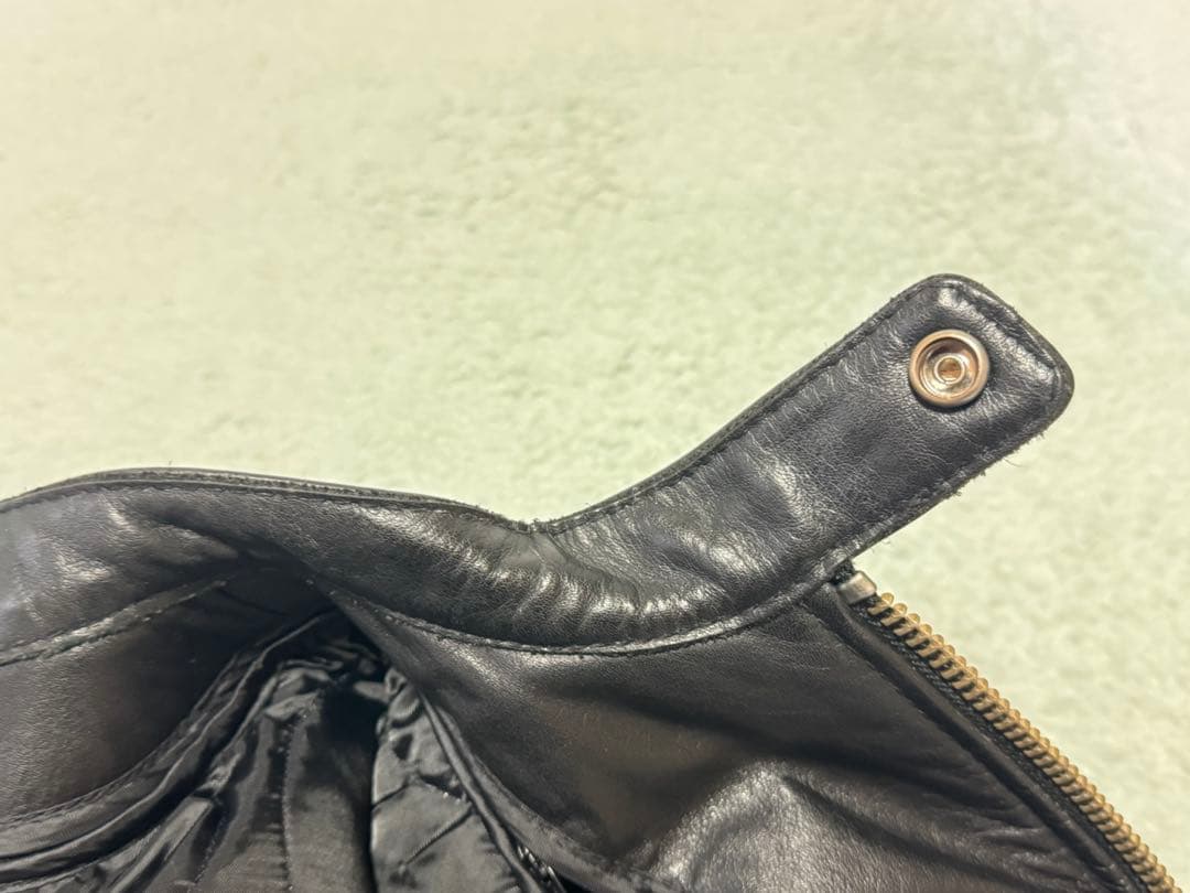 KADOYA ブラック レザー シングルライダース