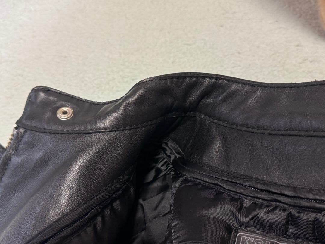 KADOYA ブラック レザー シングルライダース