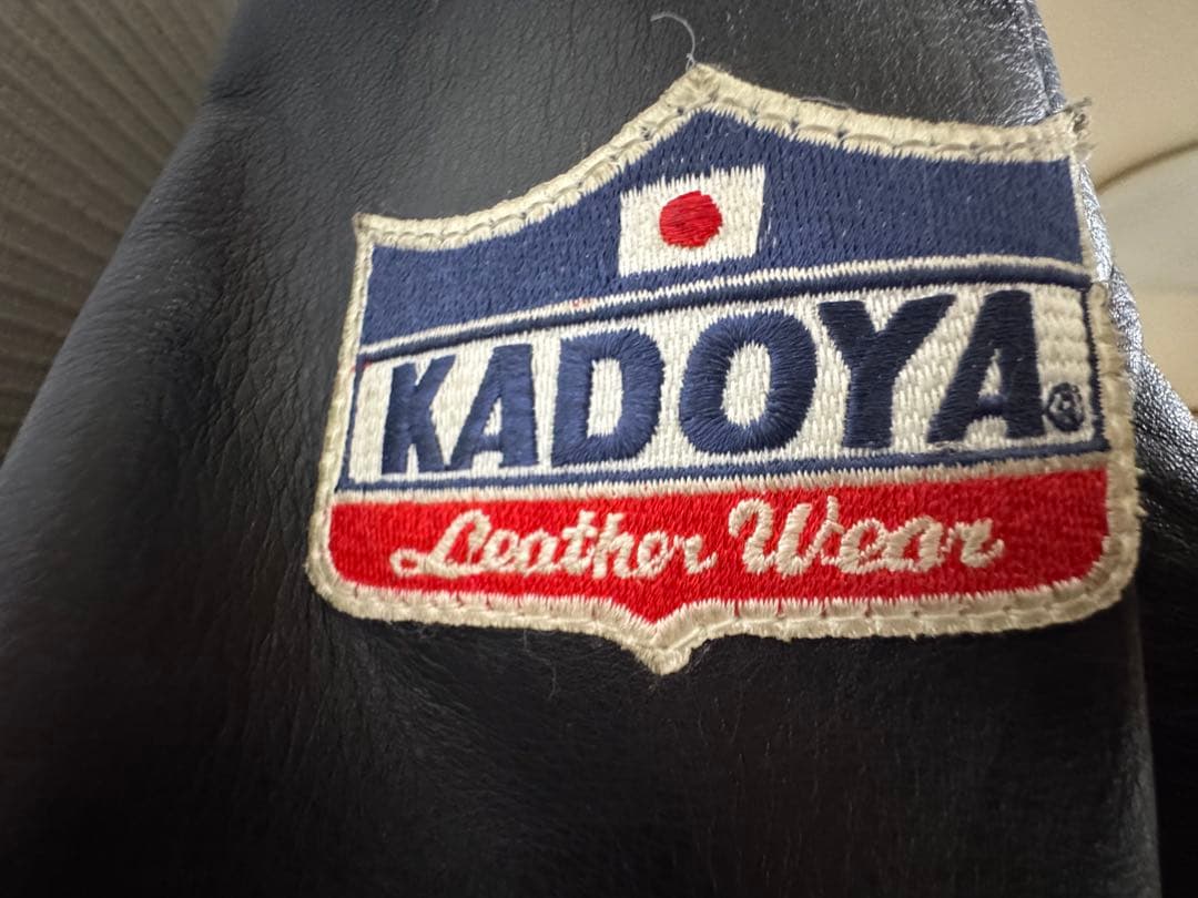 KADOYA ブラック レザー シングルライダース