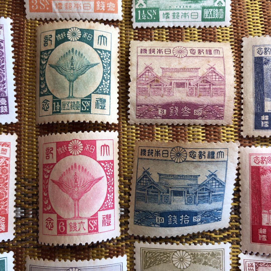 昭和3〜10年記念切手単片全種裏糊ツヤピカ！ヒンジ跡無！カタログ価26,650円