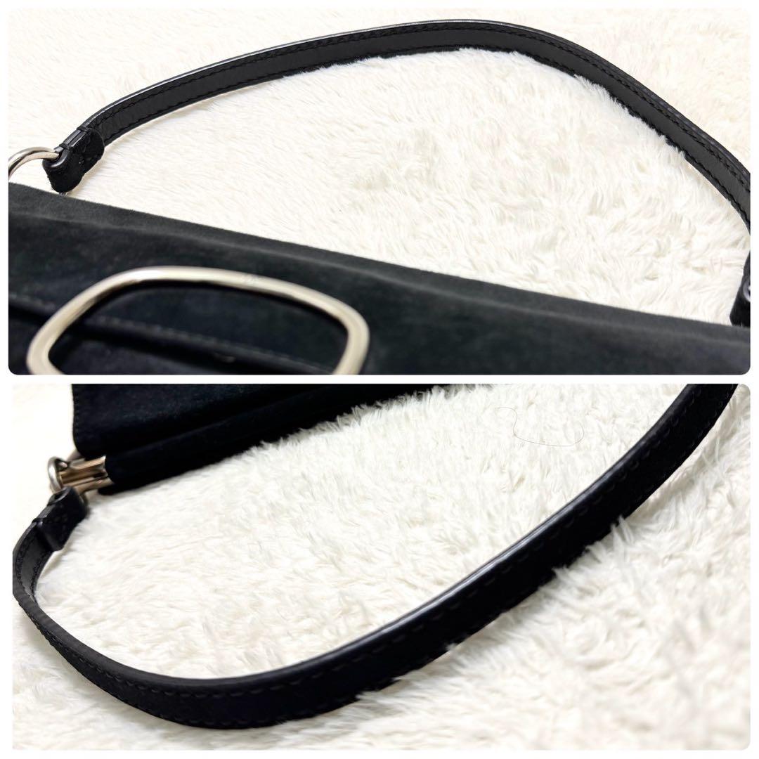 Roger Vivier ハンド 肩掛け バッグ スエード 上品 スクエア 黒