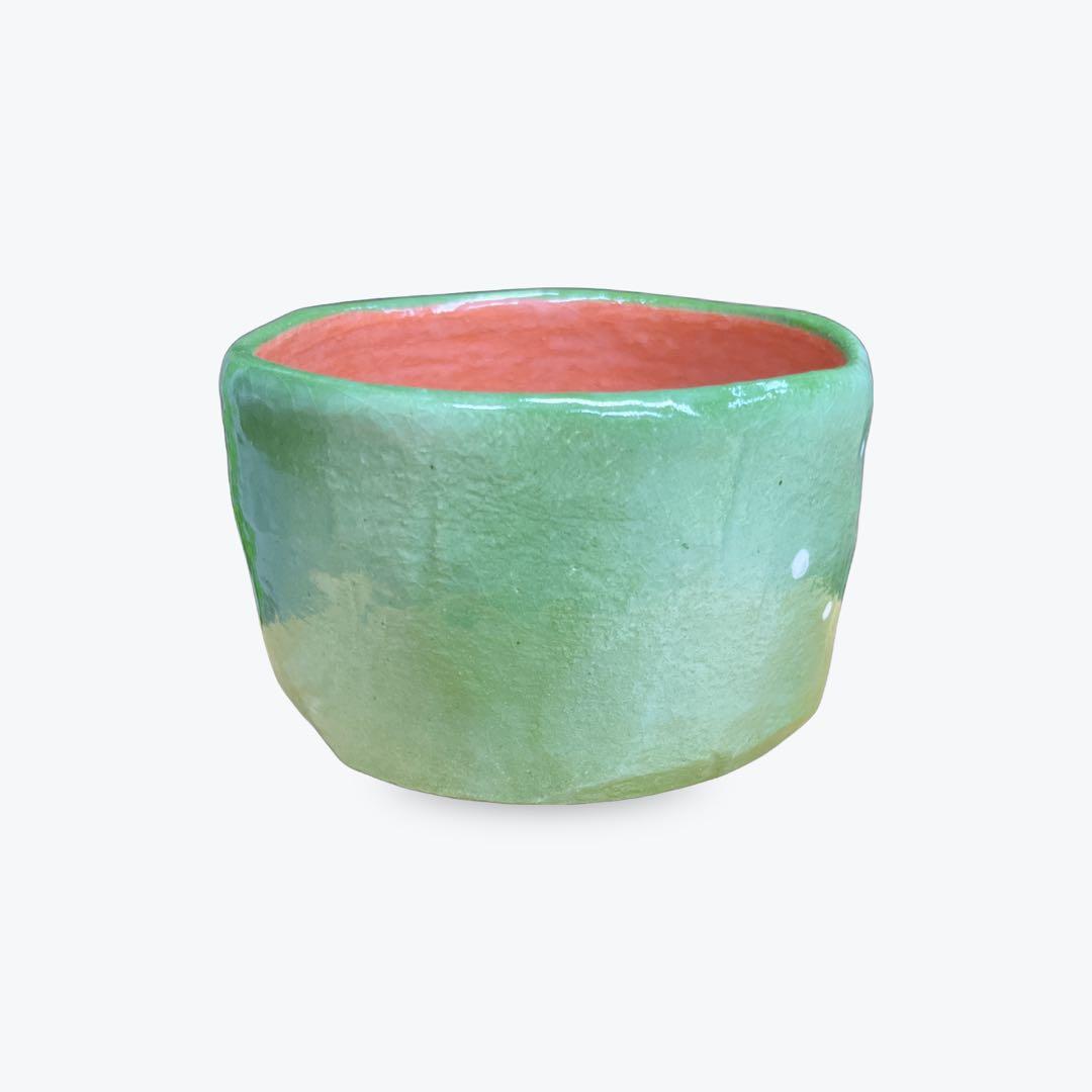 楽焼茶碗　「雪のクリスマス」 抹茶碗　茶道具　手描き