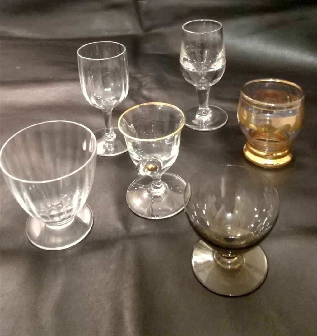 アンティークグラスｘ5 バカラリキュールグラスｘ１