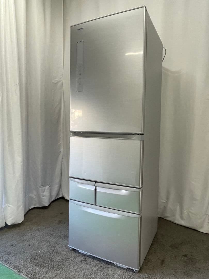 東芝　ベジータ　冷蔵庫　大型　411ℓ　5ドア　設置無料　激安　中古　綺麗