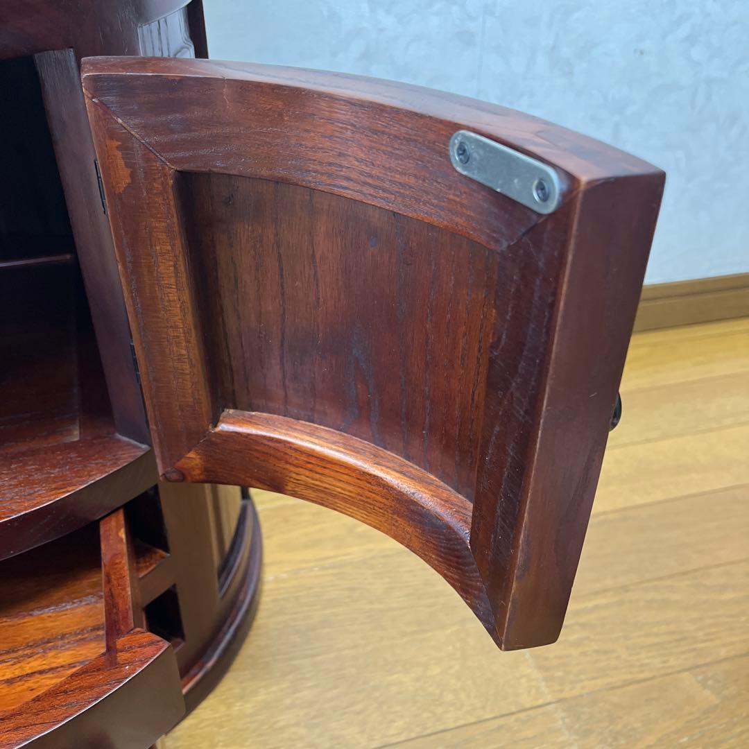 木製 丸型　箪笥　スツール アンティーク 花台 盆栽台 椅子 スツール