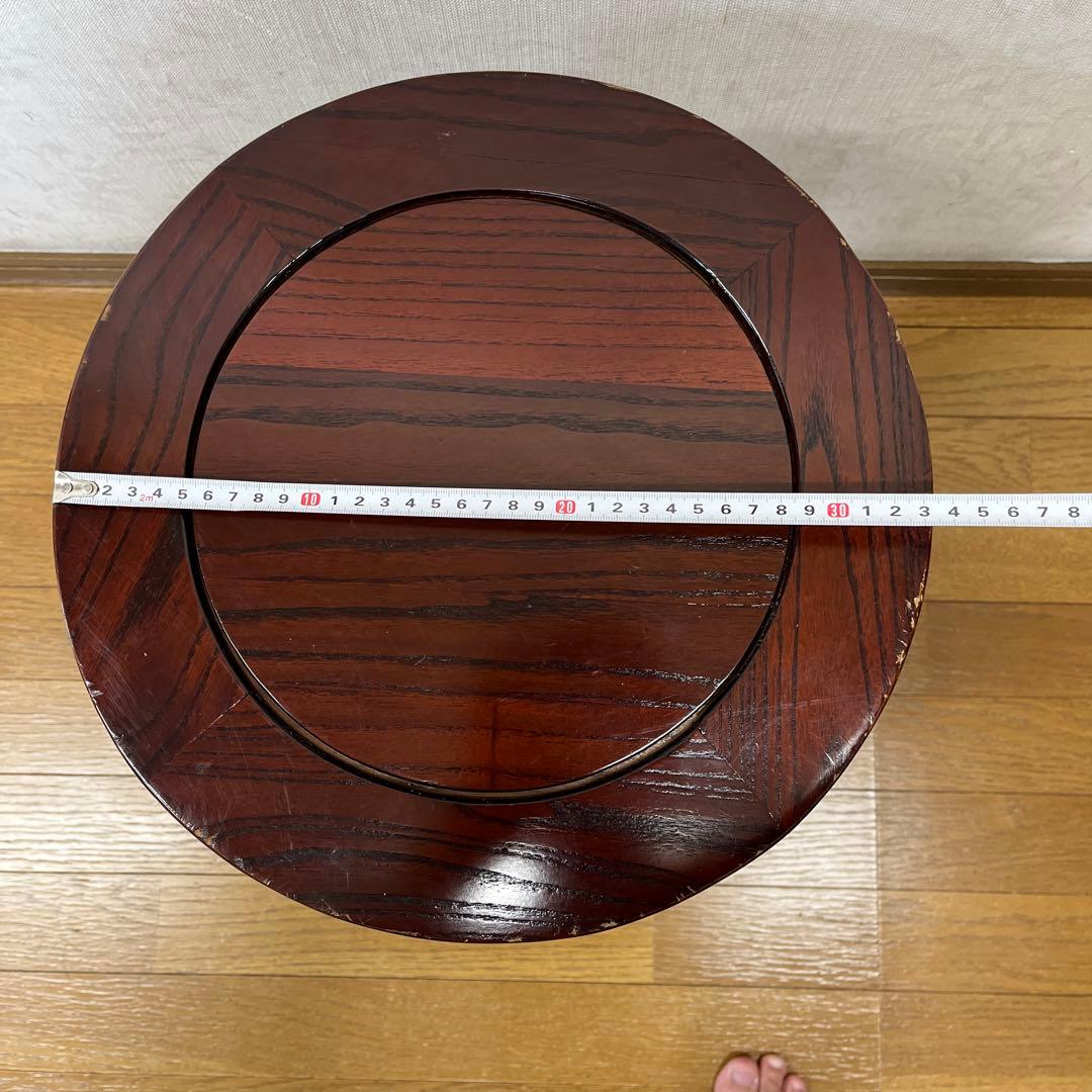 木製 丸型　箪笥　スツール アンティーク 花台 盆栽台 椅子 スツール