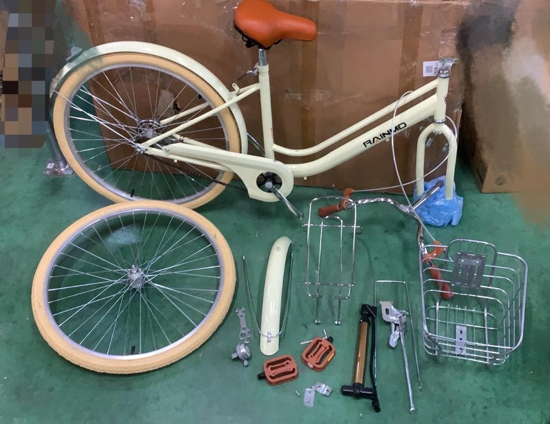 年末セール RAINMD シティサイクル 26インチ 高炭素鋼フレーム