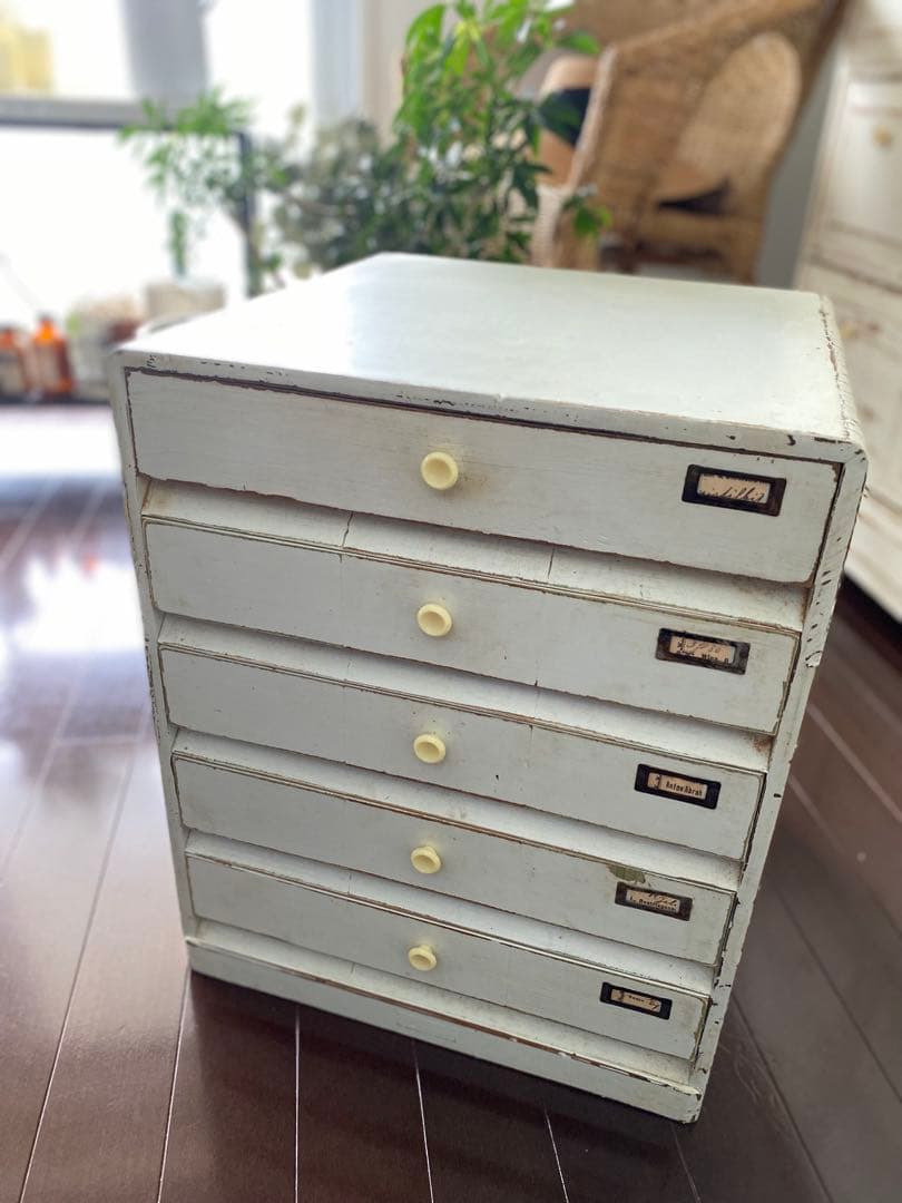 値下げ！【レトロ小引き出し シャビー風 5段】